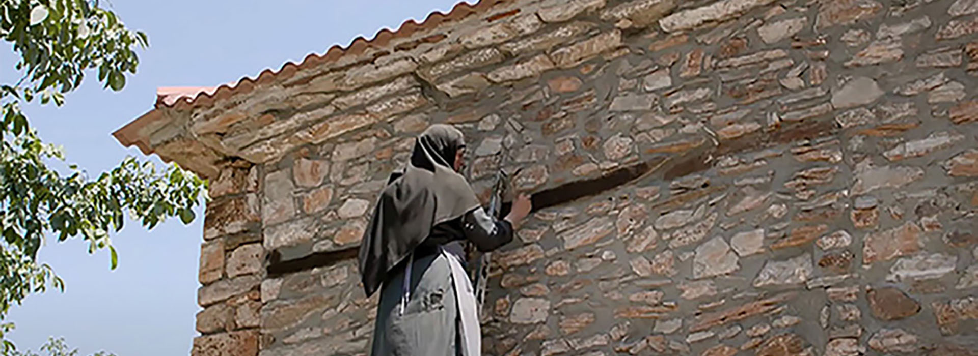 Nun restoration on church